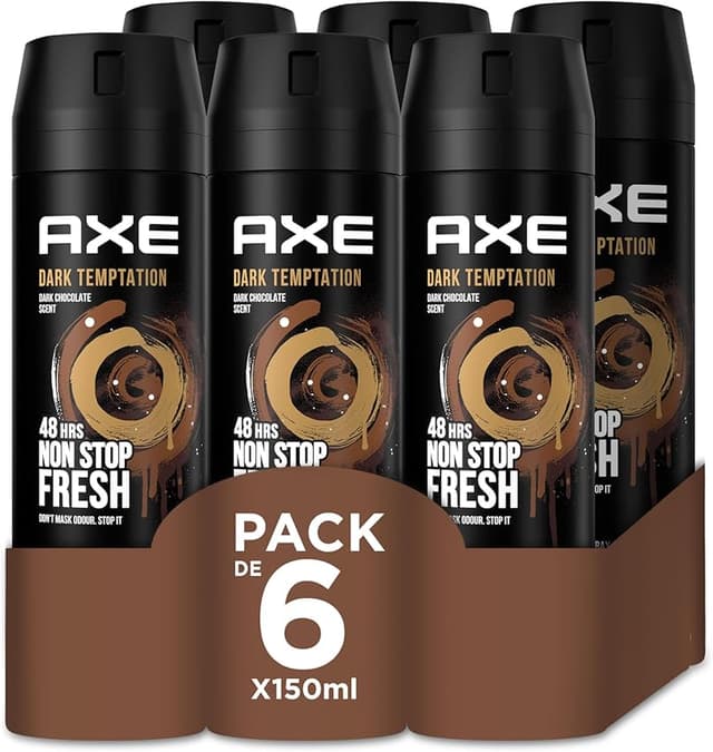 Imagen de Axe Dark Temptation Desodorante 150 ml - Pack de 6 🍫 en OfertitasTOP
