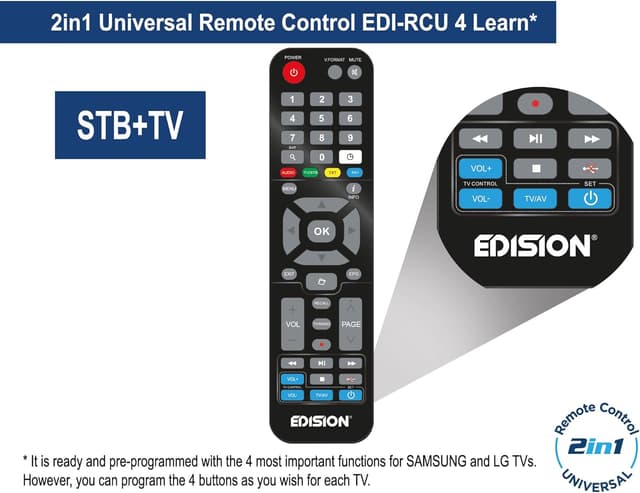 Thumbnail 4 de EDISION Proton S2 Plus Satellitenreceiver Full HD