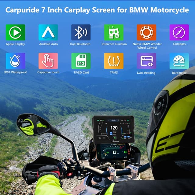 Detalle 2 de CARPURIDE W702BS PRO 7" motorcycle GPS