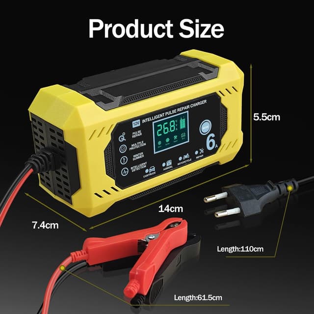 Thumbnail 6 de YOYOPOW Caricabatterie 12V 6A per auto e moto