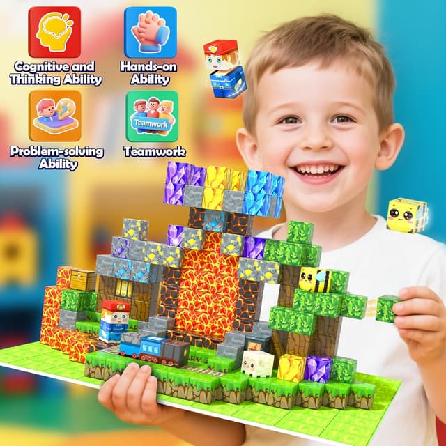 Detalle 2 de 150PCS Magnetic Blocks for Kids