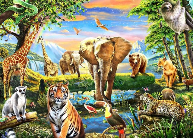 Imagen de Jigsaw Puzzles 1000 Pieces Safari World en OfertitasTOP