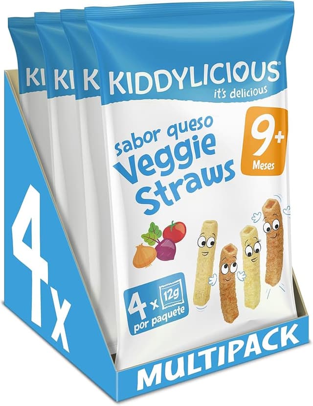 Imagen de Kiddylicious Cheesy Straws 🧀 Snacks para Bebés a Partir de 9 Meses en OfertitasTOP