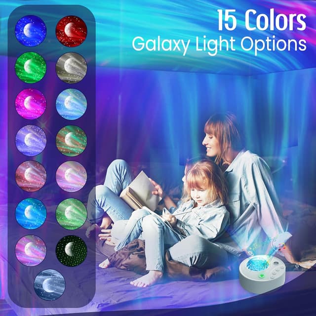 Detalle 2 de Northern Lights Aurora Sensory Star Projector with Bluetooth