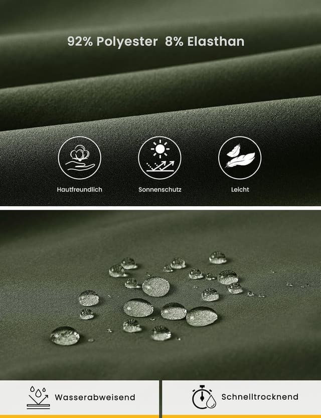 Detalle 2 de Rdruko Herren-Sportshorts Stretch mit 4 Taschen