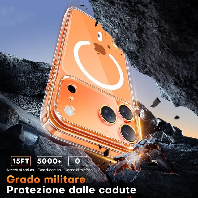 Thumbnail 4 de TAURI Cover iPhone 17 Pro con vetro temperato, trasparente