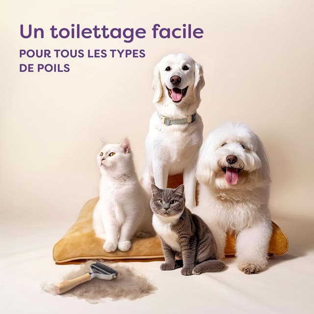 Detalle 2 de Knupis Brosse bambou pour chien