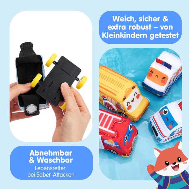 Thumbnail 4 de hahaland Baby Spielzeug 4er Auto-Set 9-teilig