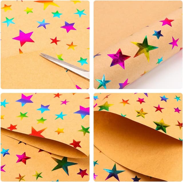 Thumbnail 2 de HBell Kraft Wrapping Paper Roll 10m