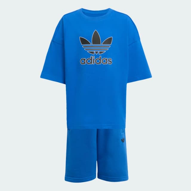 Detalle 2 de Conjunto de camiseta corta Big Logo Execution infantil Adidas en azul