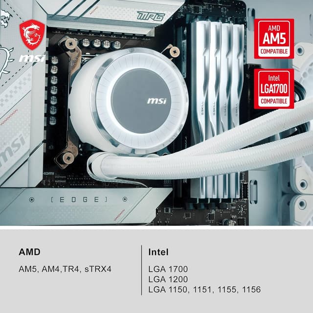 Detalle de MSI MAG CORELIQUID E360 refroidissement CPU