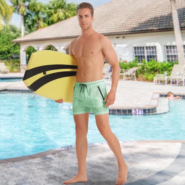 Detalle de Maillot de bain homme Trunks Boxer Shorts à cordon de serrage (nylon + Lycra) – short de plage sport