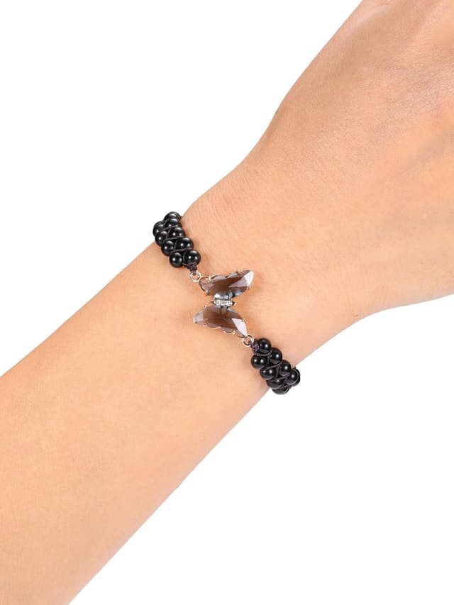 Detalle de Crystal butterfly bracelet 4mm beads