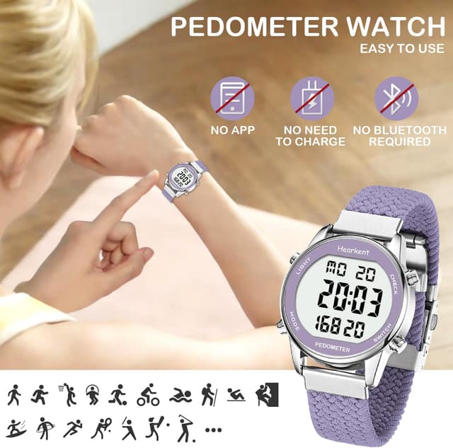 Detalle de Hearkent Pedometer Watch for Women 30M