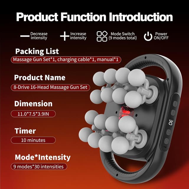 Thumbnail 4 de HuixinLine 16-Head Massage Gun