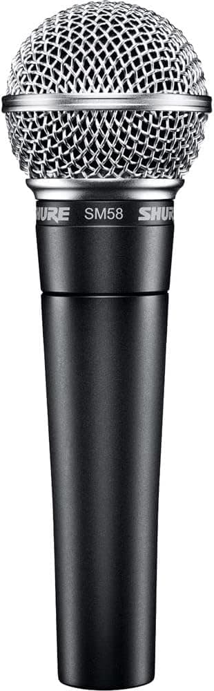 Detalle de Shure SM58-LC Dynamic Vocal Microphone (Cardioid XLR) for Singing, Live Performance, Studio, Podcast & Broadcast, Black
