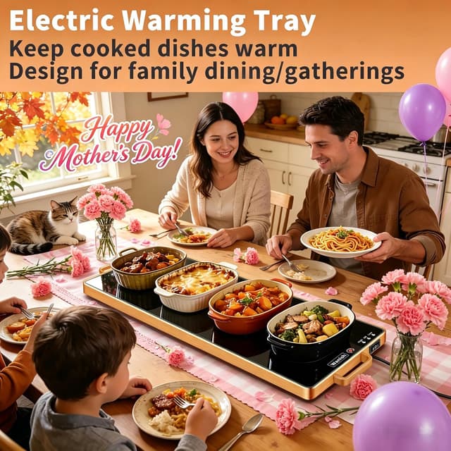 Detalle 2 de Electric Warming Tray 32x12 Food Warmer