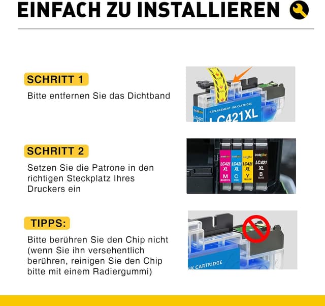 Thumbnail 5 de DOREINK LC421XL 8er-Pack Tintenpatronen 🖨