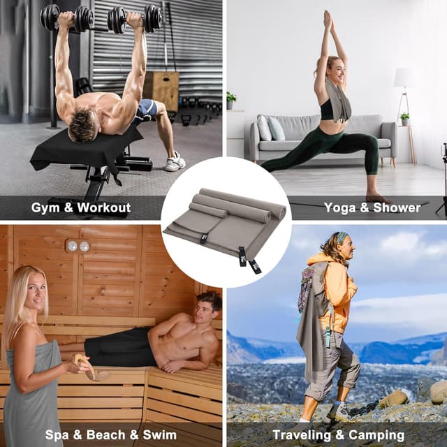 Thumbnail 6 de HiiPeak Microfibre Towel 2 pack 160x80cm