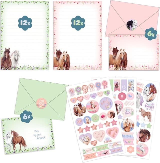 Detalle de Depesche 12933 Miss Melody set di cancelleria con cartella per lettere e adesivi