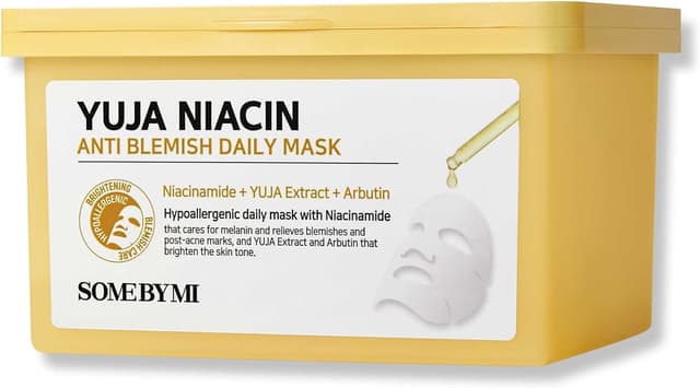 Detalle de SOME BY MI Yuja Niacin Anti Blemish Daily Mask – maschera viso giornaliera con niacinamide (30 fogli)