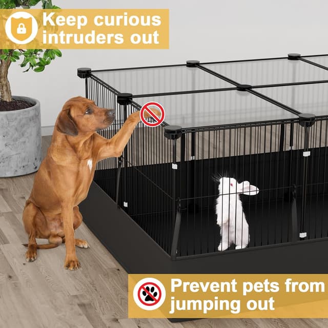 Thumbnail 3 de Aystkniet 122 cm Guinea Pig Playpen with Top Cover 🐾