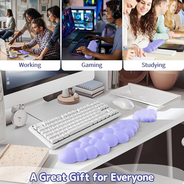 Detalle 2 de Cloud wrist rest set, 3-in-1 memory foam