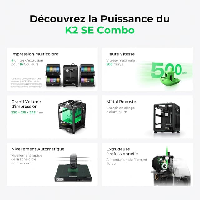 Thumbnail 1 de Creality K2 SE Impression 3D 500 mm/s