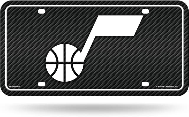 Detalle de Rico Industries NBA Basketball Carbon Fiber Metal Tag (12" x 6")