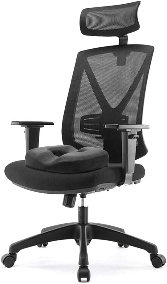 Thumbnail 6 de Emoobin Donut Sitzkissen (45 cm) mit Memory-Schaum – Ringkissen für Bürostuhl & Zuhause, Schwarz