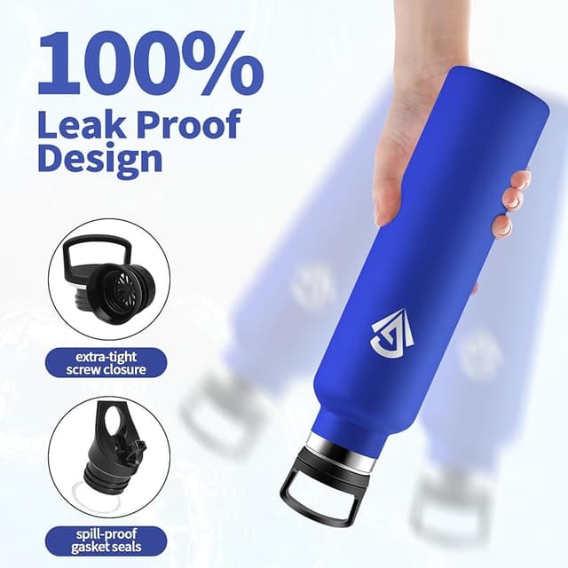 Detalle de Botella Agua 1L acero inoxidable, aislante y antifugas 🚰