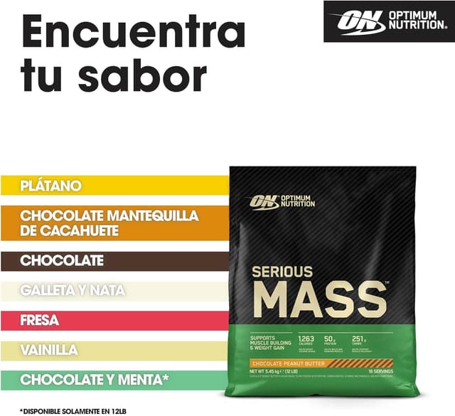 Thumbnail 6 de Optimum Nutrition Serious Mass 5.45 kg proteína