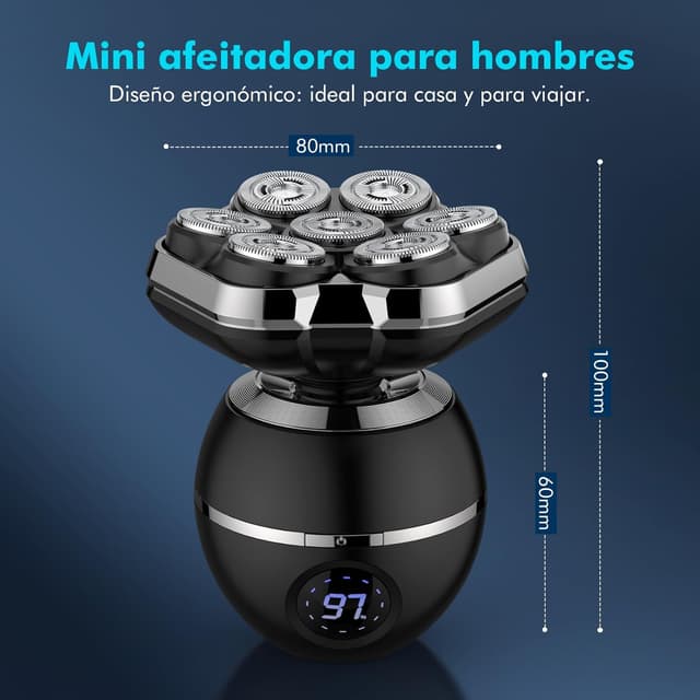 Thumbnail 6 de ETENTOUS 7D Afeitadora Cabeza Hombre con Pantalla LED ✂