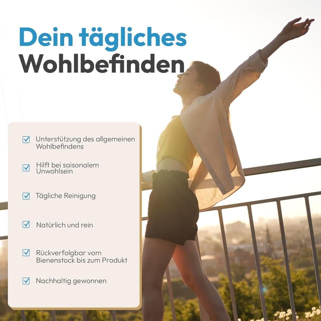 Detalle de BEE&YOU Propolis Tinktur Tropfen 10% (30 ml), alkoholfrei & wasserlöslich