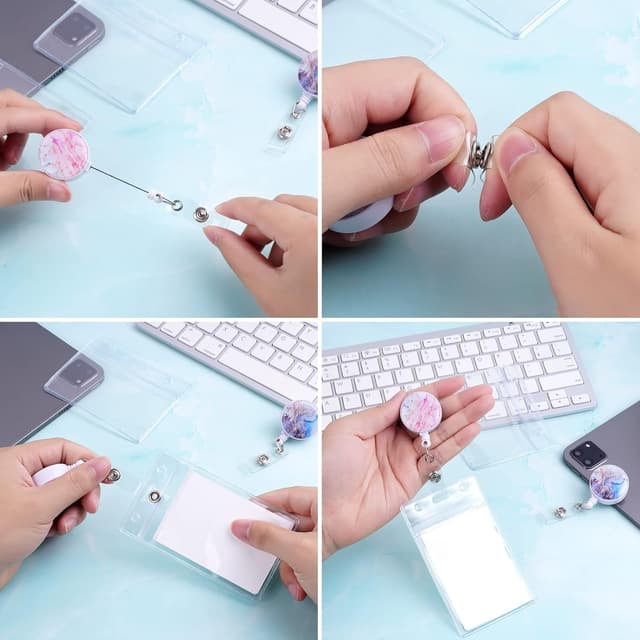 Thumbnail 4 de Vicloon Porte Badge Enrouleur 2pcs