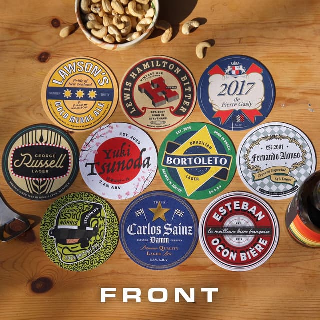 Thumbnail 1 de Formula 1 Beer Mats x10