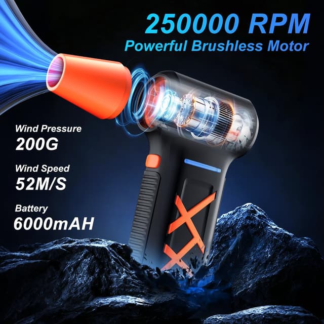 Thumbnail 2 de WHATOOK Electric Compressed Air Duster 250000 RPM