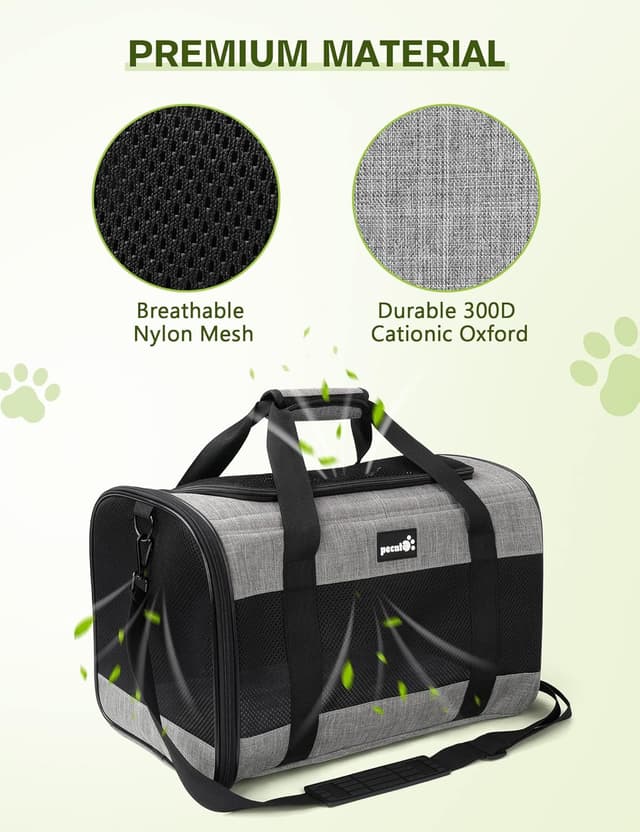 Detalle 2 de pecute Pet Carrier Bag for Pets 5kg Grey