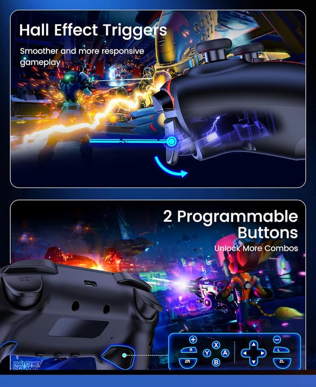 Detalle de Fanxieast Stylish Wireless Bluetooth Switch 2 controller 1000mAh