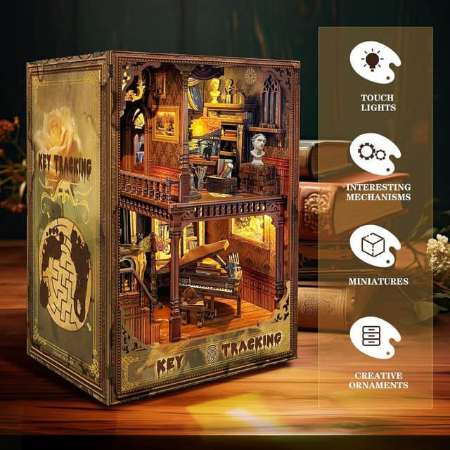 Thumbnail 2 de RONSTONE Book Nook Casita de Muñecas