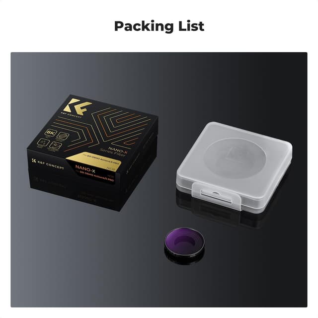 Thumbnail 6 de K&F Concept ND8 filter for DJI Osmo Action 5 Pro / Action 4 / Action 3 – 3-stop neutral density (optical glass)