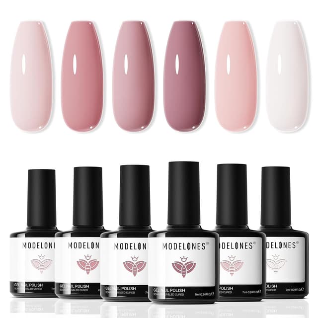 Detalle de Modelones Gel Nail Polish Set 6 colors