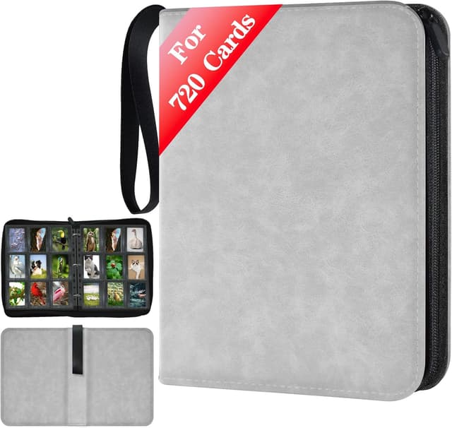 Detalle de JUSONEY Sammelalbum Karten 720 Fächer Grau