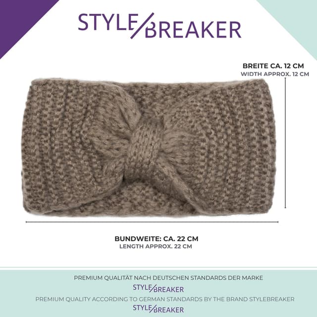 Thumbnail 4 de styleBREAKER cinta frontal lazo 22 cm Rosa palo