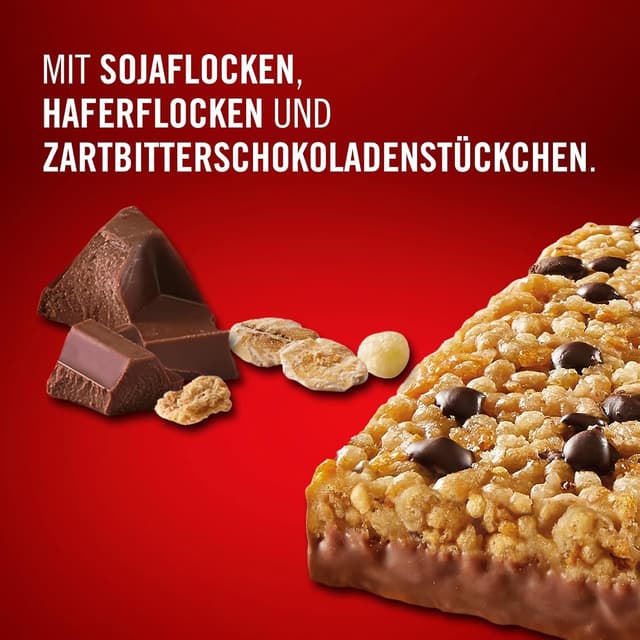 Detalle 2 de Enervit Power Crunchy Choco Drops – Energieriegel mit Zartbitterschokolade, glutenfrei