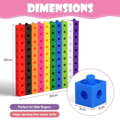 Detalle 2 de HOTUT Cubos para Juego Matemático 100 piezas