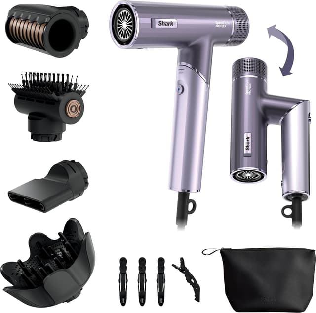Detalle de Shark SpeedStyle Pro Flex Hair Dryer (HD543PLUK) with Ionic Styling Attachments