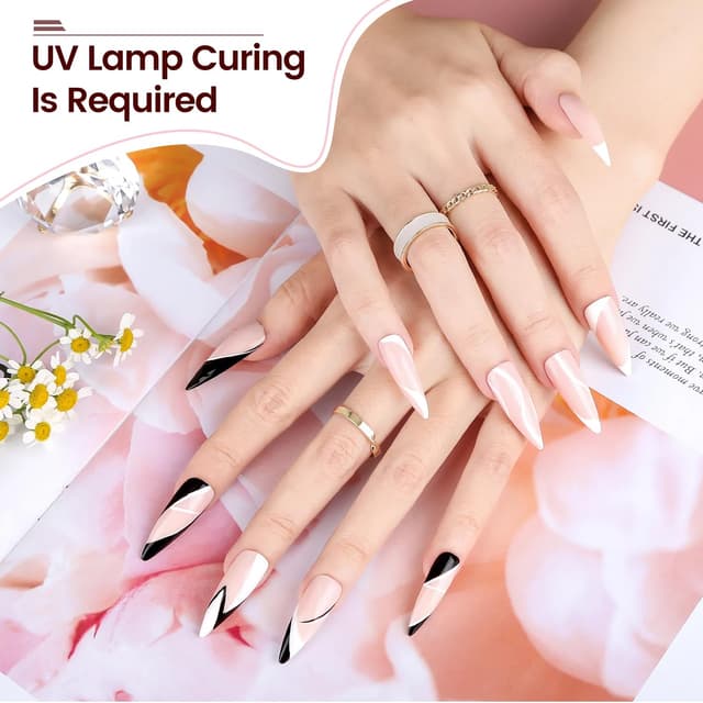 Thumbnail 6 de JODSONE 10pcs Nail Art Gel Liner Set with Thin 3D Effect Detail Pens