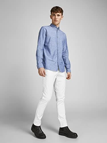 Thumbnail 7 de Jack & Jones Jpstmarco Jjbowie SA pantalones blancos para hombre (corte ajustado con elastano)