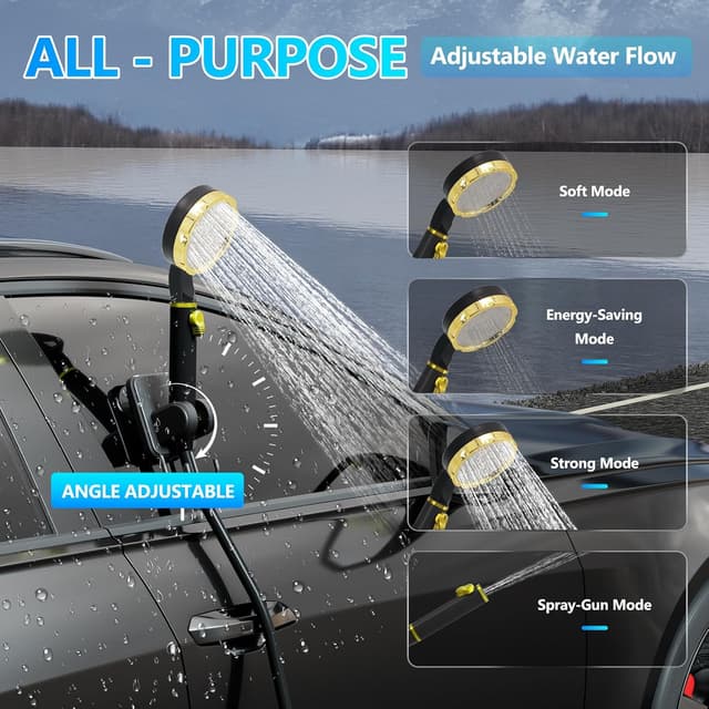 Detalle 2 de BSEED Portable Shower for Camping with Immersion Water Heater (6000mAh Rechargeable)